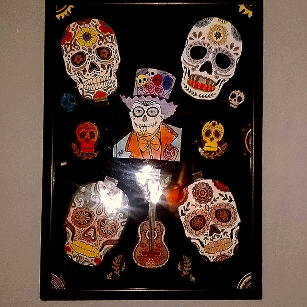 Skullcandy framed picture handmade